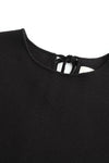 SWAYING/KNIT profile cuffed long-sleeved slim pullover SW24RE1T10 black PS11